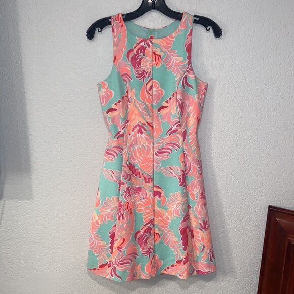 Lilly Pulitzer Cove Poolside Blue Love Birds Dress Size XS - Picture 2 of 11